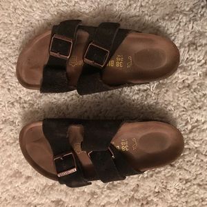 Birkenstock Suede Leather Arizona Soft  Footbed